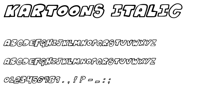 Kartoons Italic font